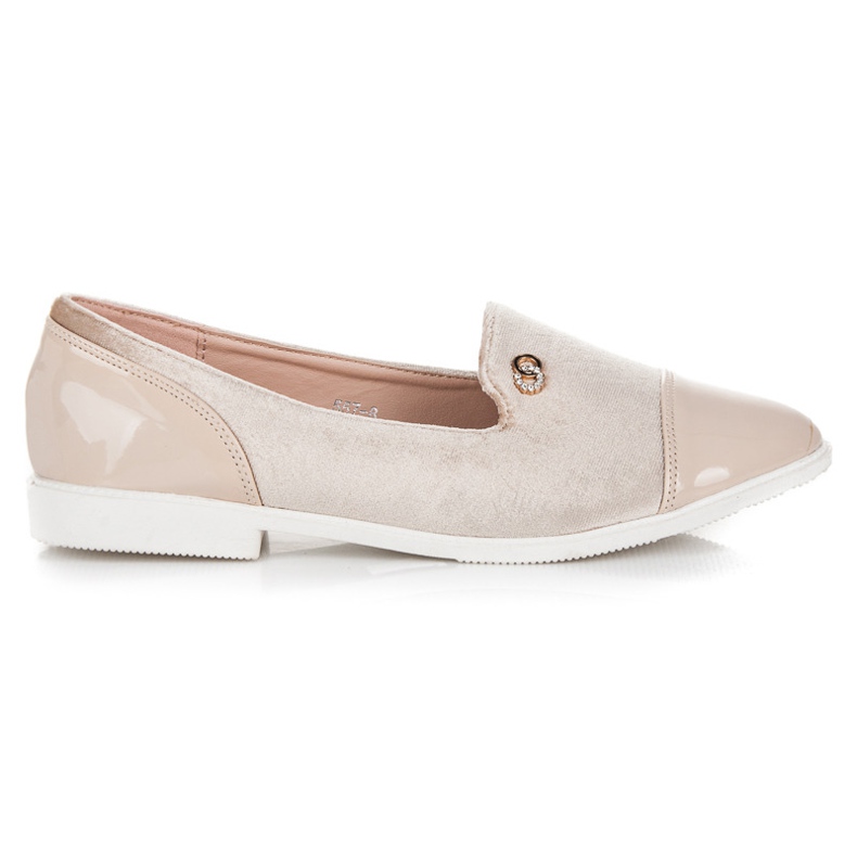 Velúr balerinák barna