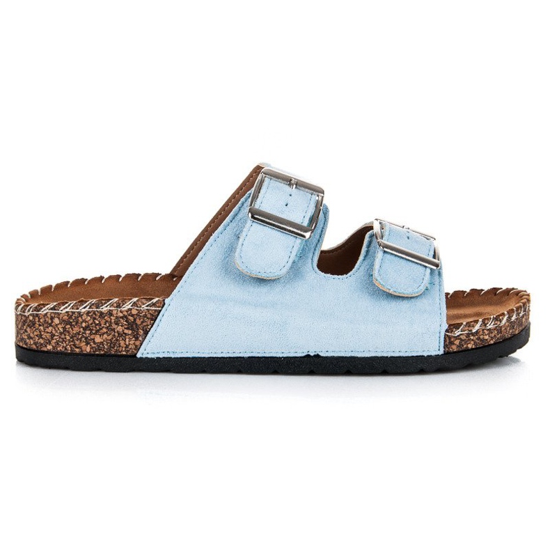 Seastar Velúr papucs csatokkal kék