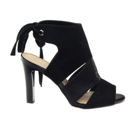 Sergio Leone 1489 kötött velúr szandál fekete