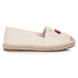 Bestelle Bézs espadrillák foltokkal Bestelle Bézs espadrillák foltokkal