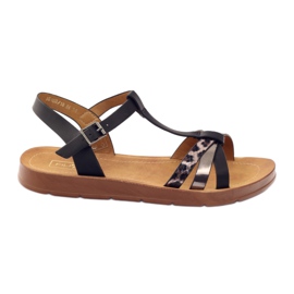 Filippo Női leopárd szandál 103 fekete szürke