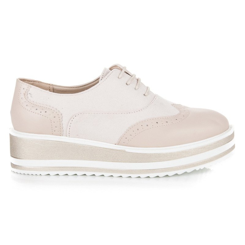 Fgm Paris Kötött brogák az emelvényen barna