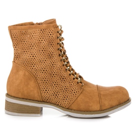 Bello Star Áttört csizma tavaszra barna