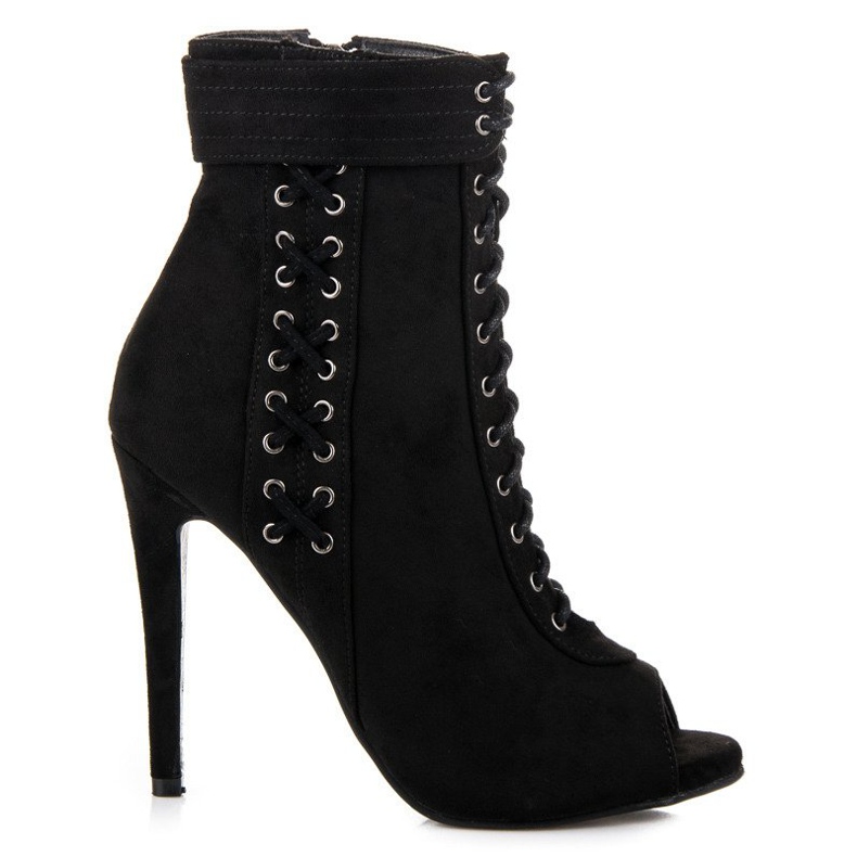 Seastar Kötett, nyitott orrú csizma fekete