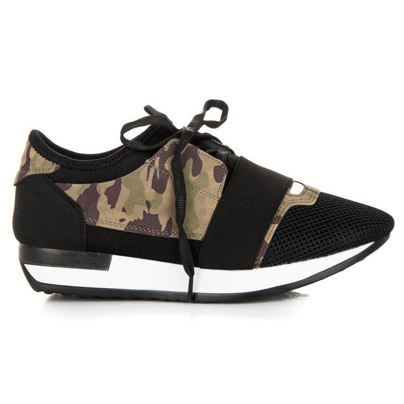 Bebújós sportcipő fekete barna zöld