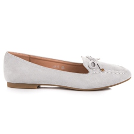 Small Swan Velúr Loafers masnival szürke Small Swan Velúr Loafers masnival szürke