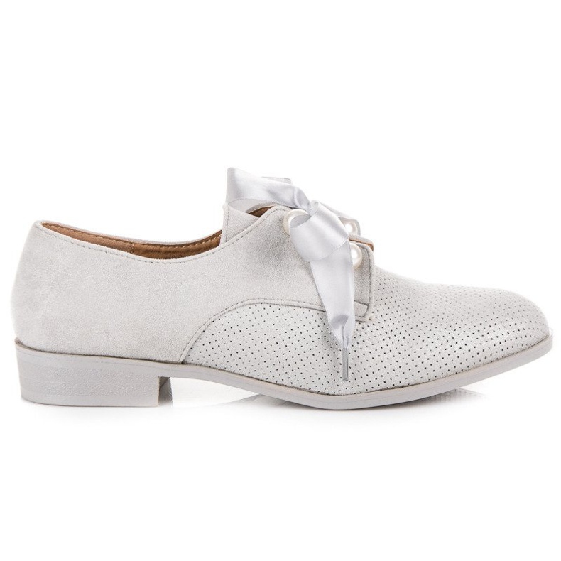 Bestelle Velúr cipő gyöngyökkel szürke