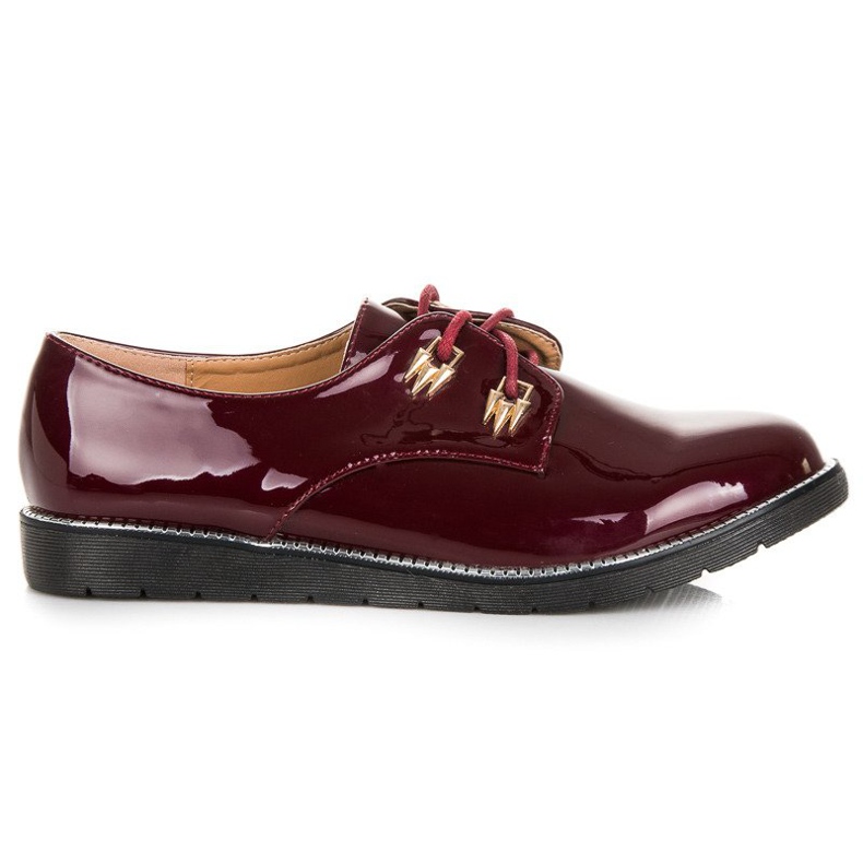 Best Shoes Lakkozott alacsony cipő piros