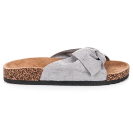Queen Vivi Velúr papucs íjjal szürke Queen Vivi Velúr papucs íjjal szürke
