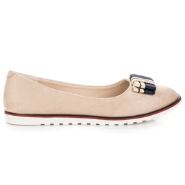 Velúr balerinák barna