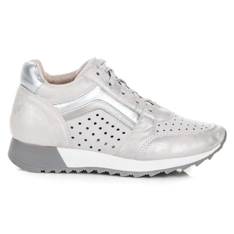 Kylie Divatos tornacipők a platformon szürke