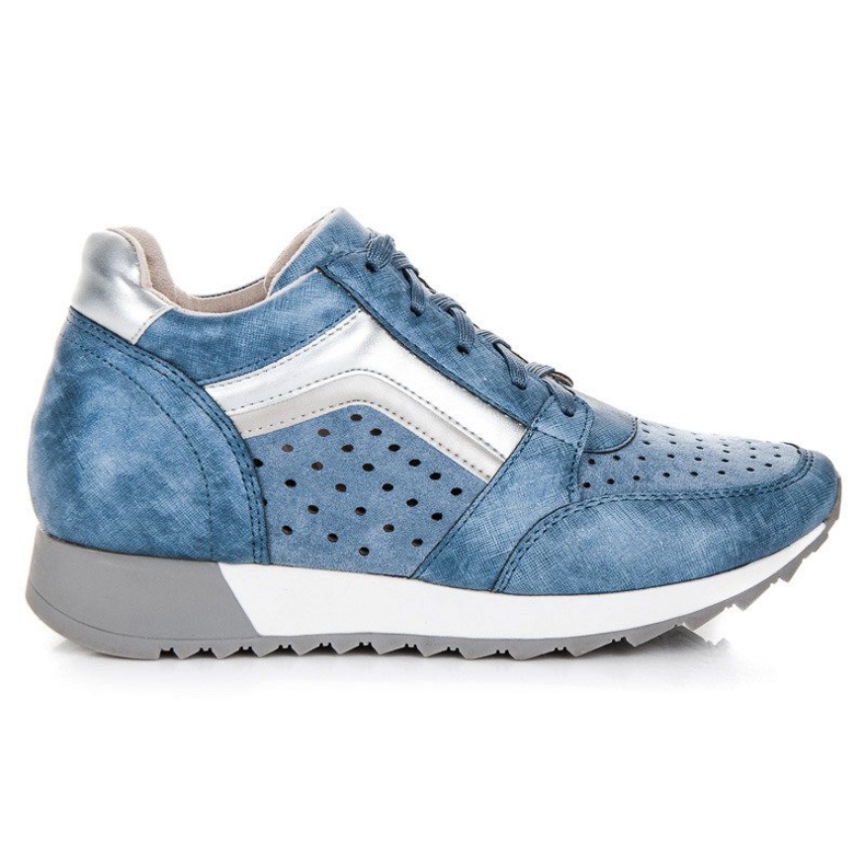 Kylie Divatos cipők a platformon kék