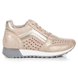 Kylie Divatos cipők a platformon sárga Kylie Divatos cipők a platformon sárga