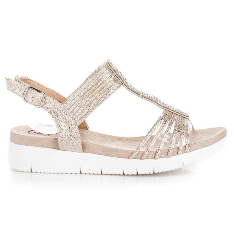 Kylie Szandál Kristályokkal sárga