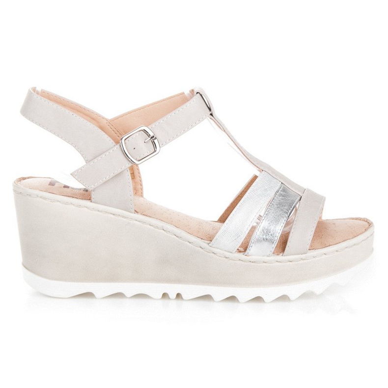 Kylie Wedge szandál szürke