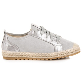 Seastar Fűzős velúr espadrillák szürke Seastar Fűzős velúr espadrillák szürke