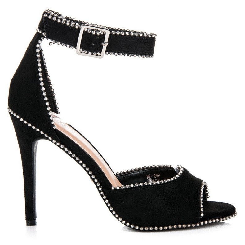 Seastar Velúr szandál magas sarkon fekete