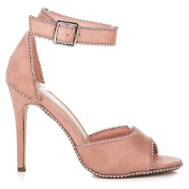Seastar Velúr szandál magas sarkon rózsaszín Seastar Velúr szandál magas sarkon rózsaszín
