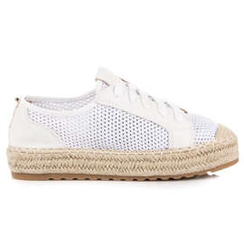 Seastar Áttört espadrillák a kötésen fehér