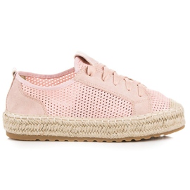 Seastar Áttört espadrillák a kötésen rózsaszín Seastar Áttört espadrillák a kötésen rózsaszín