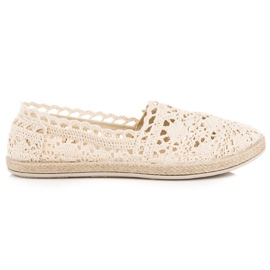 Seastar Bézs csipke espadrillák