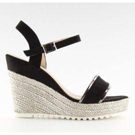 Black Sandals espadrills ékeken fekete 6823 Fekete Black Sandals espadrills ékeken fekete 6823 Fekete