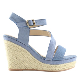 Kék espadrillák ékeken, kék 333-8 Kék Kék espadrillák ékeken, kék 333-8 Kék