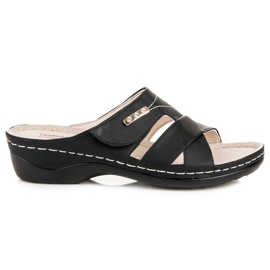 Hasby Kényelmes nyári papucs fekete Hasby Kényelmes nyári papucs fekete