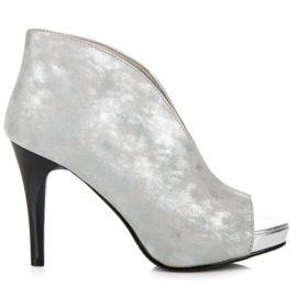 Vinceza Nyitott orrú csizma szürke