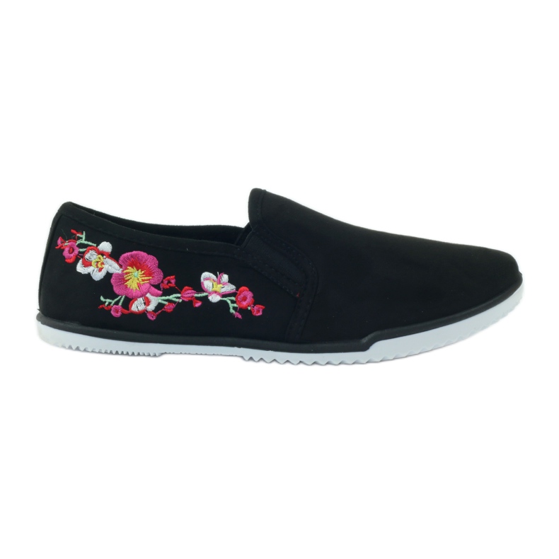 Mckey 180 virágos velúr tornacipő fekete