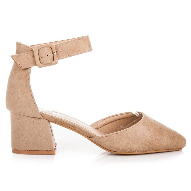 Alacsony sarkú velúr szandál barna