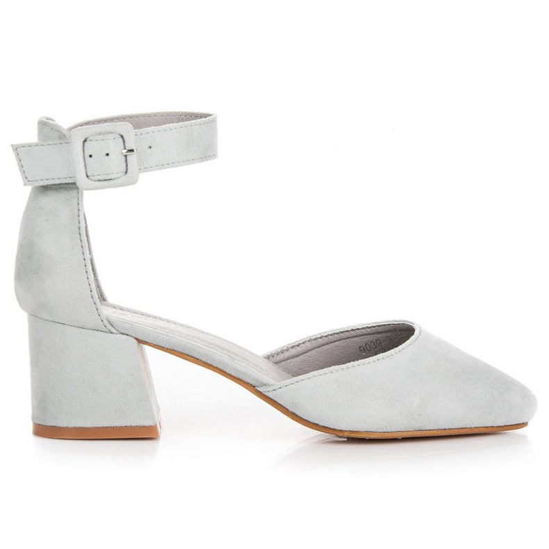 Alacsony sarkú velúr szandál szürke