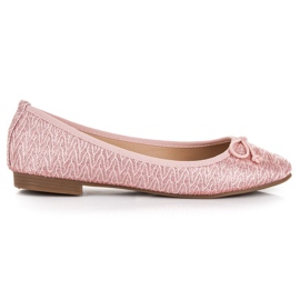 Renda Rózsaszín szövet balerinák