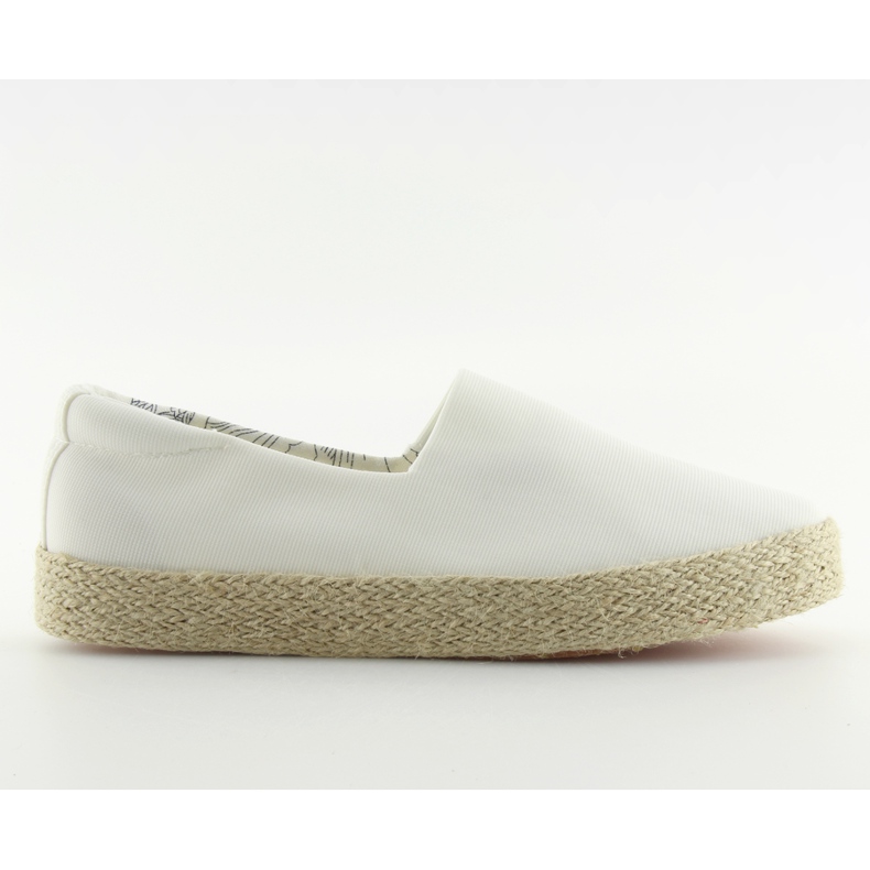 Espadrillák felcsúsztatható fehér k1833801 blanco Espadrillák felcsúsztatható fehér k1833801 blanco