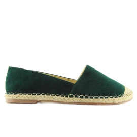 Zöld velúr espadrillák LT22K-5 zöld