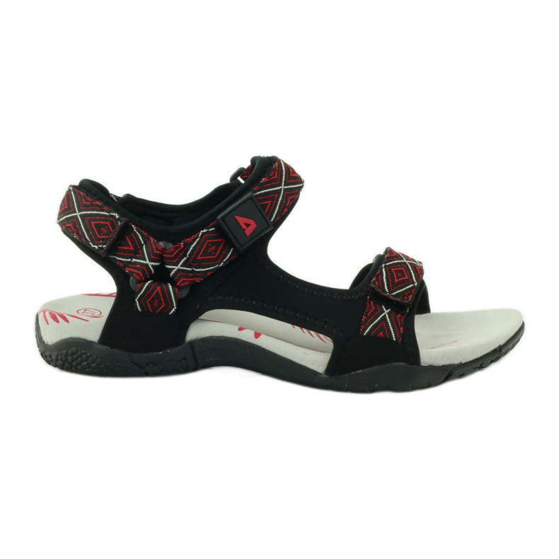 American Club Szandál amerikai 6102-es bőrbetéttel fekete piros