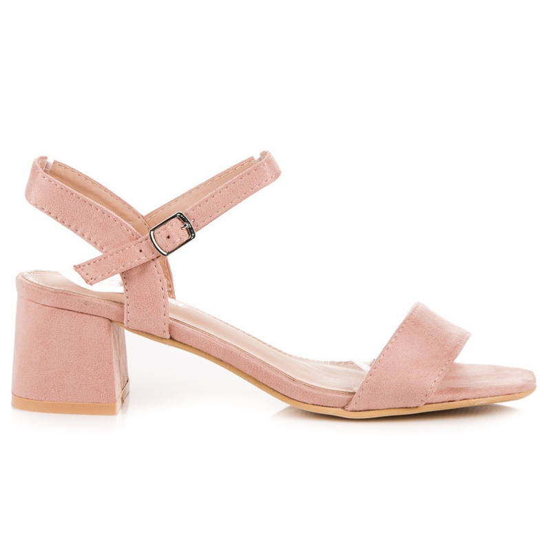 Renda Magas sarkú szandál rózsaszín