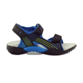 American Club Szandál amerikai 5261-es bőrbetéttel fekete kék zöld