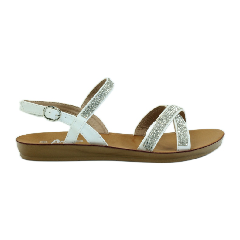 American Club Szandál cirkóniával amerikai 170430 fehér