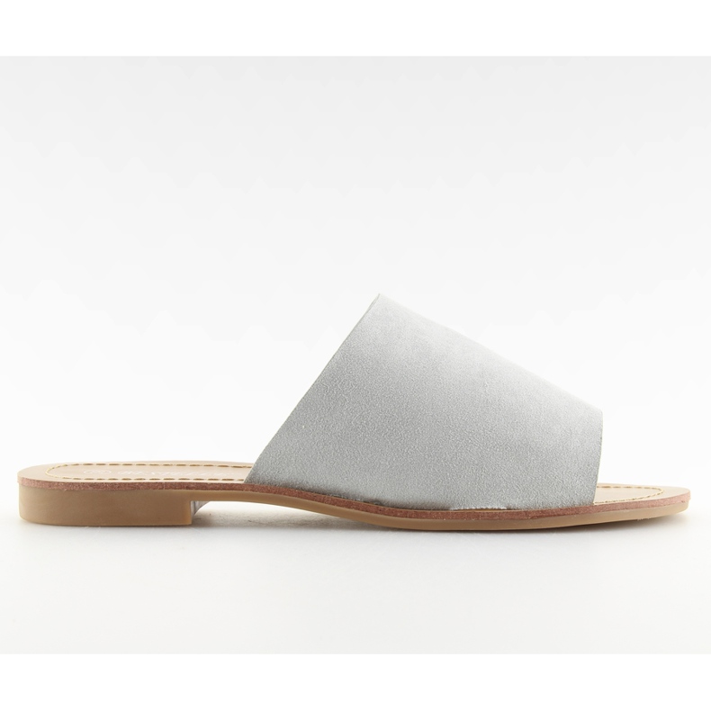 H8-116 Szürke, egyenes szürke papucs