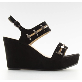 Fekete szandál éksarkú 1606 fekete