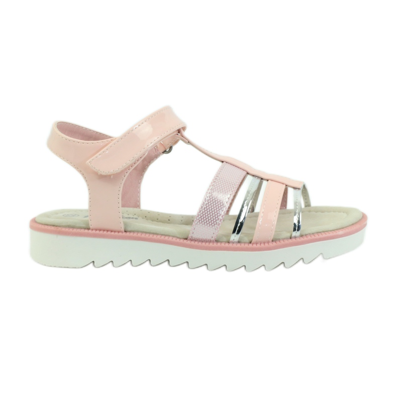 American Club Szandál amerikai 16903-as bőrbetéttel rózsaszín szürke