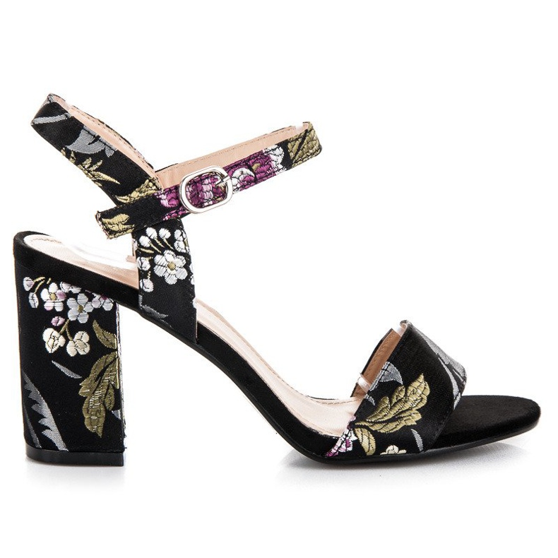 Seastar Alkalmi magas sarkú szandál fekete