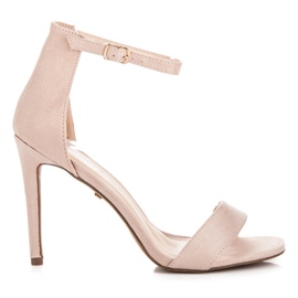 Seastar Bézs színű szandál magas sarkon