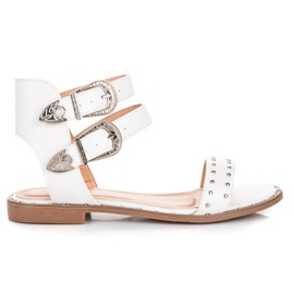 Seastar Fehér lapos szandál