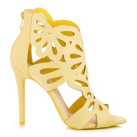 Vices Elegáns szandál satu felsőrésszel sárga