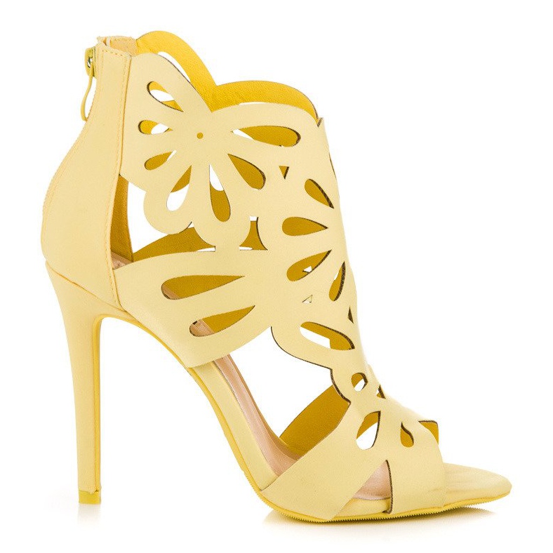 Vices Elegáns szandál satu felsőrésszel sárga
