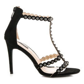 Vices Elegáns magas sarkú szandál satu fekete Vices Elegáns magas sarkú szandál satu fekete