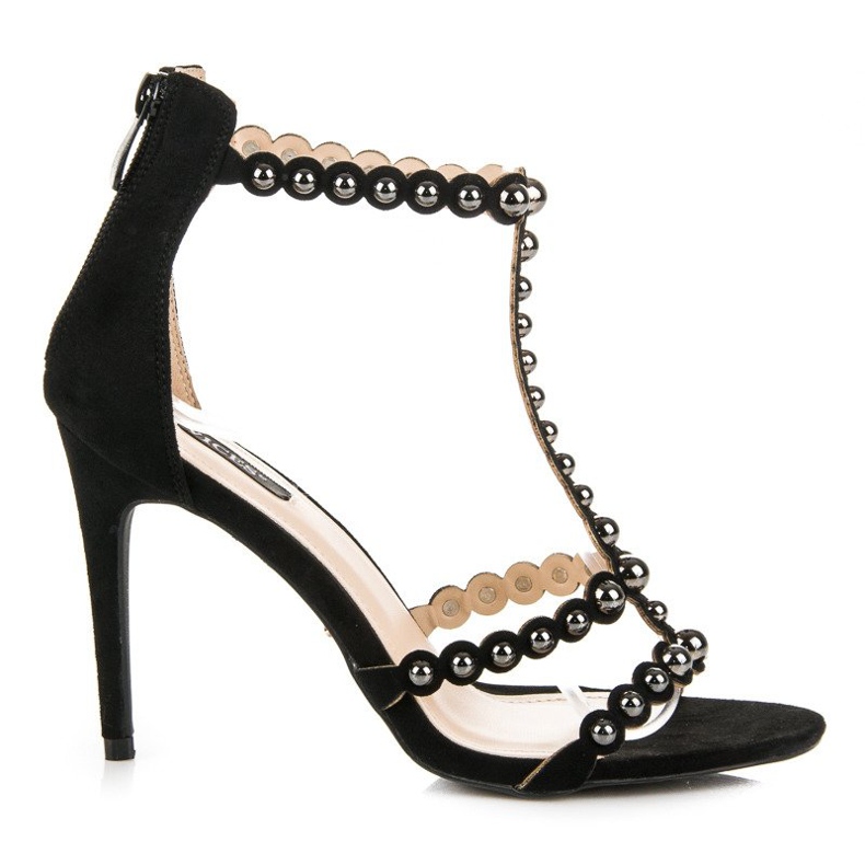 Vices Elegáns magas sarkú szandál satu fekete