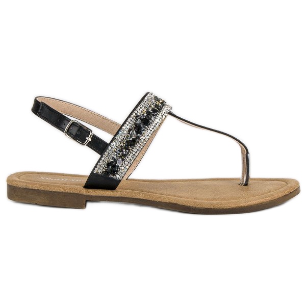 Small Swan Fekete papucs szandál